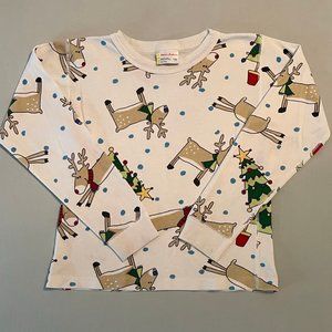 Hanna Andersson Christmas Holiday Pajama Top Size 130 (US Size 8)